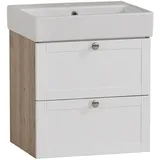 Schildmeyer Jesper Badmöbel-Set 50 cm, Eiche/weiß matt,