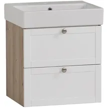 Schildmeyer Jesper Badmöbel-Set 50 cm, Eiche/weiß matt,