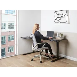 Beliani Schreibtisch, Schwarz, Holzwerkstoff, L-Form, 160x60x109 cm, Arbeitszimmer, Schreibtische, Bürotische