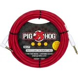 PIG HOG Hex Series Silent Kabel, Candy Apple Red, 5,7 m