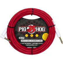 PIG HOG Hex Series Silent Kabel, Candy Apple Red, 5,7 m