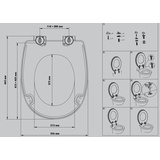 Primaster WC-Sitz mit Absenkautomatik Metallic grau