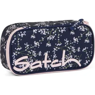 satch Schlamperbox inklusive Geodreieck Etui Kinder SAT-BSC-001 Bloomy Breeze - Grau