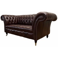 JVmoebel Chesterfield-Sofa, Chesterfield Zweisitzer Sofa Klassisch Design Wohnzimmer Sofas Couch braun