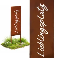 Relaxdays Gartenstecker Lieblingsplatz 85 x 28 cm Braun