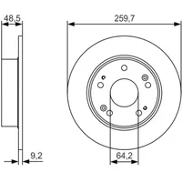 Bosch Bremsscheibe 0 986 479 T81