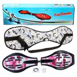 FunTomia Waveboard Waveboard mit Mach1 ABEC-9 Kugellager, LED Rollen & Tragetasche