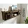 Massivmoebel24 Wandregal 130 x 25 x 35 cm Braun