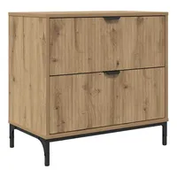 VidaXL Nachttisch Eiche handwerklich 63,5 x 36 x 61