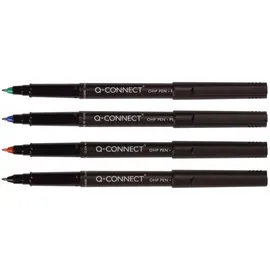 Connect Q-Connect® KF01198 Faserschreiber, permanent, ca. 1 mm (M), 4er Pack