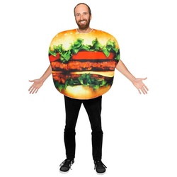 Maskworld Kostüm Hamburger Food Kostüm Mottoparty Outfit Karneval, Om nom nom: Kostümburger zum Anbeißen! braun