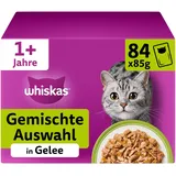 Whiskas Adult 1+ Gemischte Auswahl in Gelee 84 x 85 g