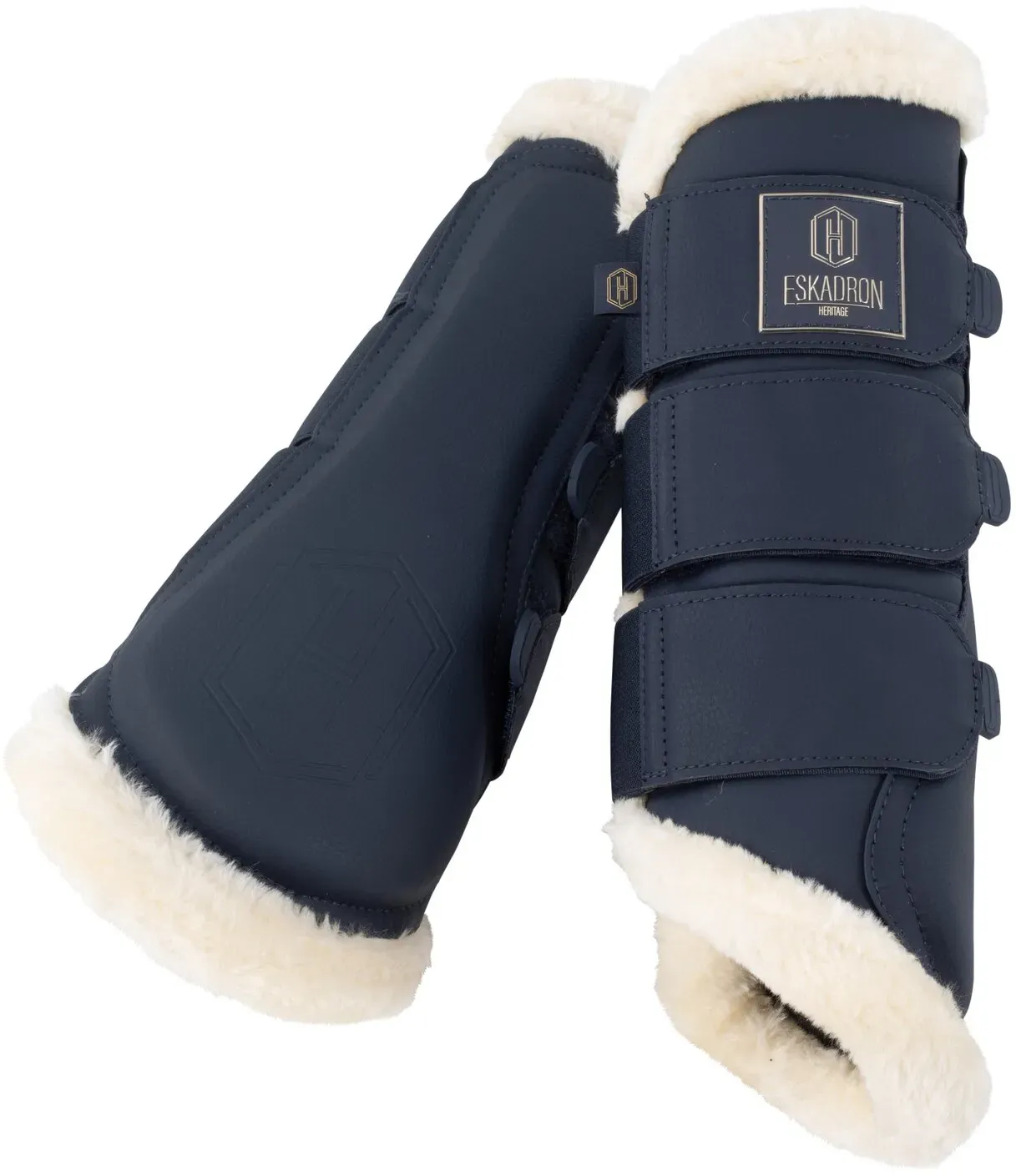 ESKADRON Heritage Gamaschen Faux Leather FF, für Vorder- und Hinterbeine navy XL