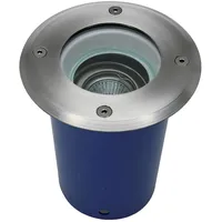 Heitronic Bodeneinbaustrahler Aluminium 16 cm schwenkbar GU10 Edelstahl / Alu-Druckguss / Glas klar
