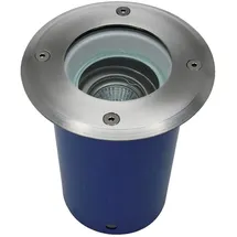 Heitronic Bodeneinbaustrahler Aluminium 16 cm schwenkbar GU10 Edelstahl / Alu-Druckguss / Glas klar