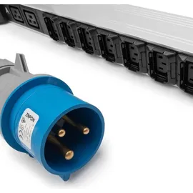Digitus Basis IT PDU, 1-phasig 32A, 24 x C13, 4 x C19, 3 m Zuleitung, IEC 60309 32 A Stecker