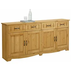 Sideboard HOME AFFAIRE "Trinidad", beige (natur, geölt), B:194cm H:89cm T:37cm, Sideboards, Kommode, Breite 194 cm