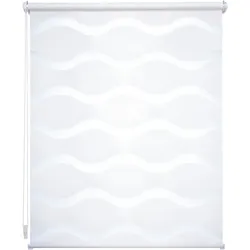 Doppelrollo LIEDECO "Wave" Gr. 7, weiß, B:80cm H:150cm, Polyester, Metall, Rollos, Klemmfix-DUO-Rollo, Doppelrollo "Wave"