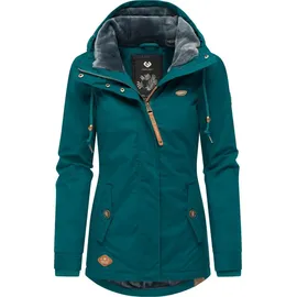 Ragwear Damen warme kurze Winterjacke mit Kapuze Monade Intl Dark Green22 Gr. XL - XL