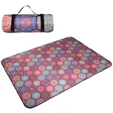 DOTBUY-SHOP Picknickdecke Wasserdicht, Campingdecke Stranddecke Wärmeisoliert Faltbar Maschinenwaschbar Picknickmatte, für Outdoor Strand Campen Wandern Ausflüge (Mandala-Stil,150x100cm)