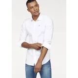 Tommy Hilfiger Original Stretch Slim Fit Langarmhemd Classic White 2XL