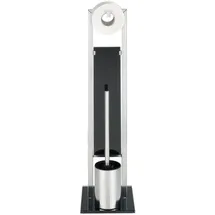Maximex WC-Bürstengarnitur 3in1 Silber/Schwarz