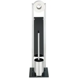 Maximex WC-Bürstengarnitur 3in1 Silber/Schwarz