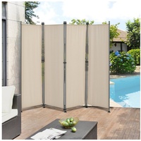 pro.tec Outdoor Trennwand Modica 170x215cm Paravent Sichtschutz Spanische Wand Garten Sandfarben