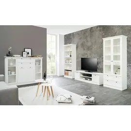 Finori Vitrine Laurito 80 x 45 x 200 cm Weiß