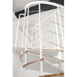 Minka Spindeltreppe Fusion 37 295 cm Edelstahl/Holz Grau