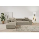 Raum.Id Ecksofa Gerrid L-Form« Cord-Bezug, Modulsofa, bestehend aus Eck- und Mittelelement + Hocker