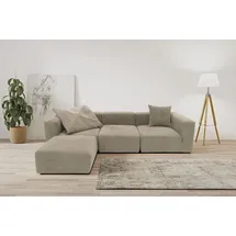 Raum.Id Ecksofa Gerrid L-Form« Cord-Bezug, Modulsofa, bestehend aus Eck- und Mittelelement + Hocker