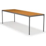 Houe FOUR Gartentisch 270 x 90 x 74 cm Bambus/Grau