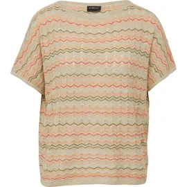 s.Oliver Stricktop mit Zick-Zack-Muster im Relaxed Fit - beige|mehrfarbig - XL