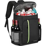 besrey Picknickkorb 30L Kühlrucksack Kühltasche Picknickrucksack schwarz