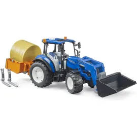 Bruder 02187 - Traktor mit Frontlader blau 1:16