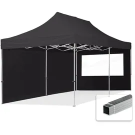 TOOLPORT Faltpavillon Economy 3 x 6 m inkl. 2 Seitenteile schwarz 59030