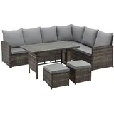Svita Monroe Loungeset Polyrattan braun