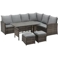 Svita Monroe Loungeset Polyrattan braun