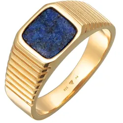 KUZZOI Herren Siegelring Sodalith Quadrat 925 Silber Ringe   
