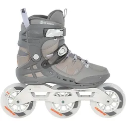 Inlineskates POWERSLIDE "Phuzion Argon Cement 110" Gr. 46, grau (grau, weiß), Inlineskates_Rollschuhe_Schlittschuhe, 46, Kunstfaser, Lederimitat
