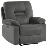 Beliani Fernsehsessel, Grau, Textil, 85x101x74 cm, Wohnzimmer, Sessel, Fernsehsessel