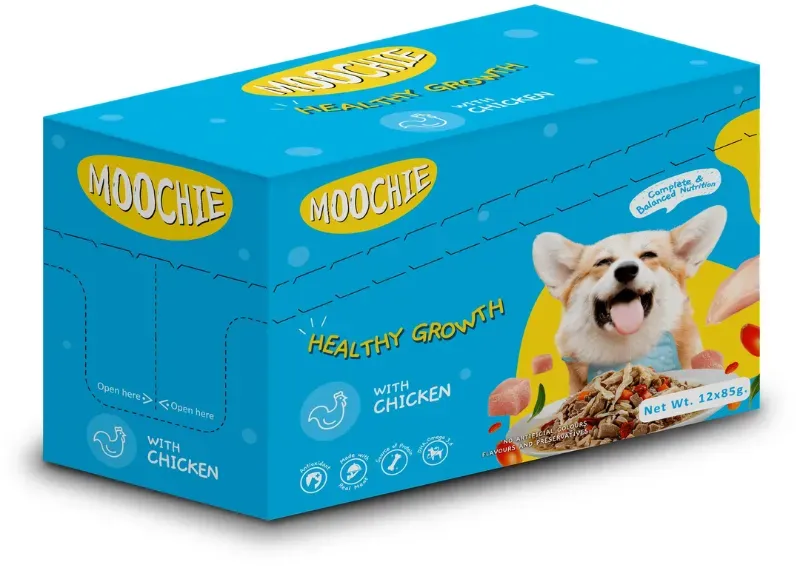 MOOCHIE Healthy Growth With Chicken 12x85g Nassfutter für Hunde mit Huhn