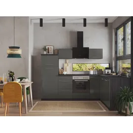 Respekta Küchenzeile 260 cm grau