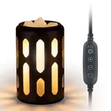 Staymoment Elektrische Duftlampe für Duftkerze mit Timer: Lampe Aroma Diffuser für ätherische Öle Duftöl Duftwachs - Raumduft Wohnung Industrial Deko Schwarz