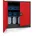 Kleiner C001B mit Flügeltüren Lagerschrank Stahlblech 92 5 cm x cm x cm H x B x T Anthrazit-Rot