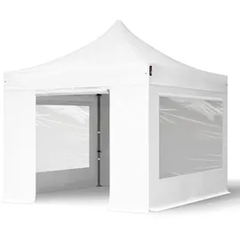 TOOLPORT Faltpavillon 3 x 3 m inkl. Seitenteile weiß 582582