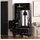 stilvora Garderoben-Set Sitzbank 100x35x180 cm Schwarz
