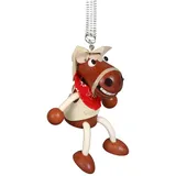 Schwingfigur Cowboy Pferd 16cm