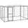 vidaXL Outdoor-Hundezwinger mit Überdachung 7,26 m2 Stahl Schwarz